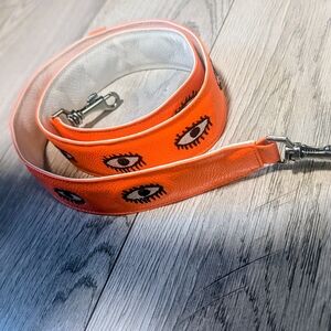 Min & Mon All Over Eyes Embroidery Detachable Shoulder Strap